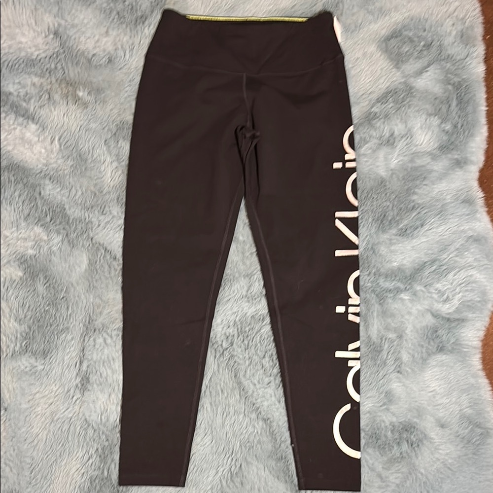 Calvin Klein Charcoal Leggings with Logo